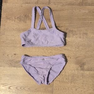 Lavender Girls 2 Piece Swim Suit